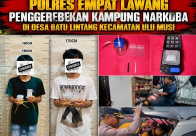 Polres Empat Lawang Polda Sumatera Selatan Gerebek Kampung Narkoba di Desa Batu Lintang kecamatan Ulu Musi