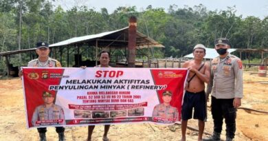 Cegah Illegal Refinery, Polsek Batanghari Leko Gencarkan Patroli dan Sosialisasi di Lubuk Bintialo